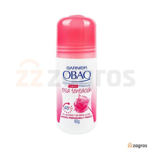 رول ضد تعریق دئودورانت زنانه گارنیر Obao مدل Rosa Tentacion وزن 65 گرم