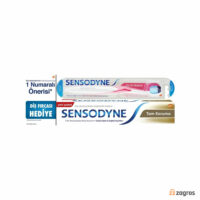 پک خمیر دندان سنسوداین مدل Tam Koruma حجم 75 میل به همراه مسواک با برس نرم