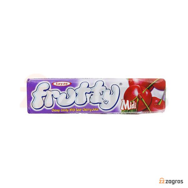 تافی با طعم آلبالو Tayas Frutty وزن 20 گرم