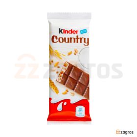 شکلات تخته ای کیندر مدل Country حاوی غلات و شیر وزن 23.5 گرم