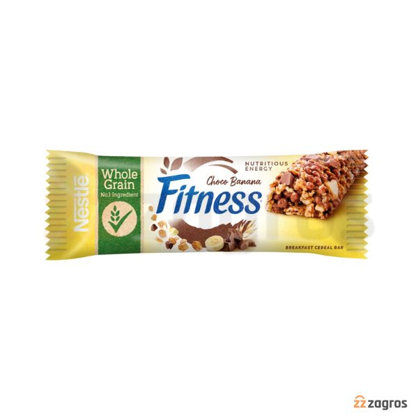 غلات بار صبحانه نستله مدل Fitness حاوی شکلات و موز وزن 22.5 گرم