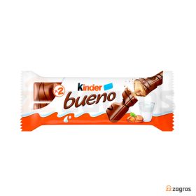 ویفر شکلات شیری کیندر Bueno حاوی کرم فندقی بسته 2 عددی وزن 43 گرم