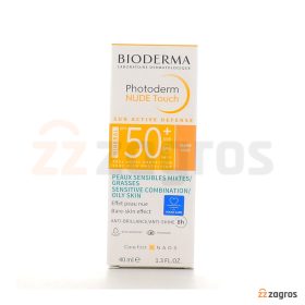 کرم ضد آفتاب بایودرما SPF50+ مدل Photoderm Nude Touch مناسب پوست مختلط 40 میل