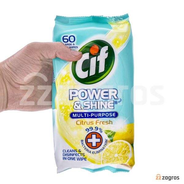 دستمال مرطوب پاک کننده سطوح چندمنظوره سیف مدل Citrus Fresh