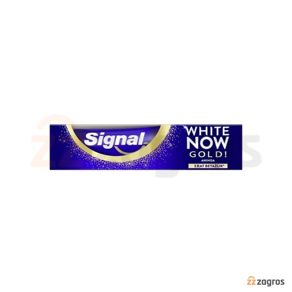 خمیر دندان سفید کننده سیگنال White Now مدل Gold حجم 75 میل