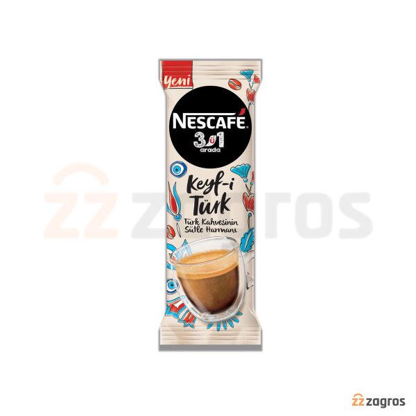 پودر قهوه ترک 3 در 1 نستله حاوی شیر 18.5 گرم