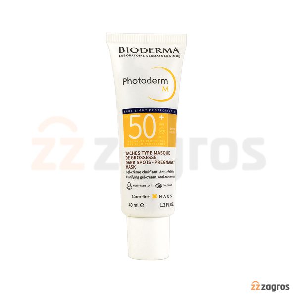 ژل کرم ضد آفتاب بایودرما +spf50 مدل Photoderm M مناسب انواع پوست 40 میل