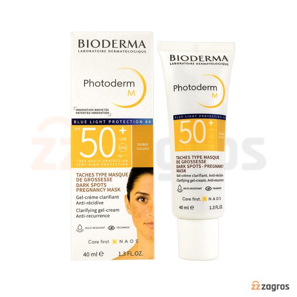 ژل کرم ضد آفتاب بایودرما +spf50 مدل Photoderm M مناسب انواع پوست 40 میل