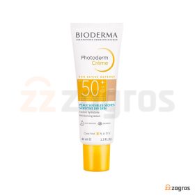 کرم ضد آفتاب بایودرما +SPF50 رنگ روشن مناسب پوست خشک و حساس 40 میل