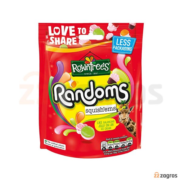 پاستیل ژله میوه ای راونتریز مدل Randoms Squish’ems وزن 140 گرم