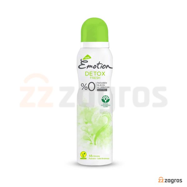 اسپری دئودورانت زنانه ایموشن مدل Detox Fresh