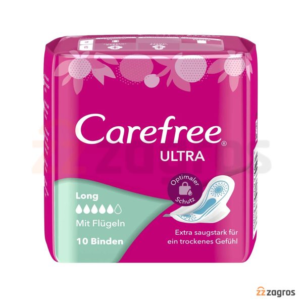 نوار بهداشتی Carefree سری Ultra سایز بلند بسته 10 عددی