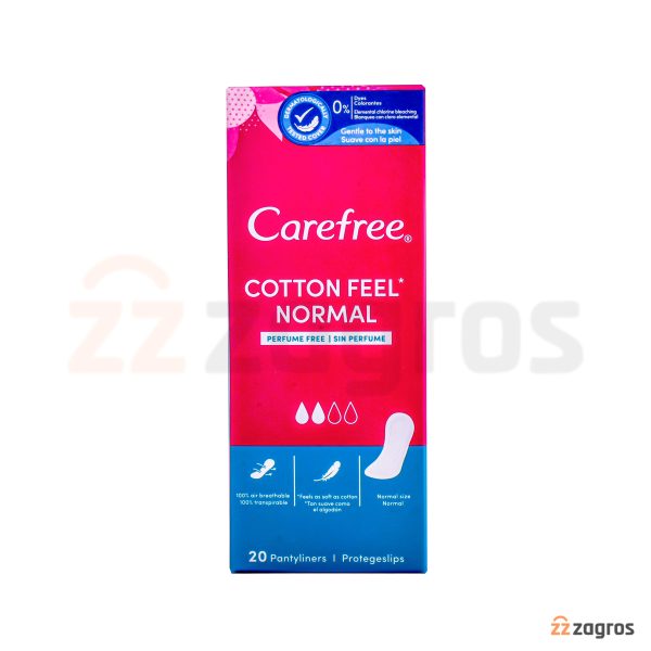 پد روزانه Carefree مدل Cotton Feel سایز نرمال بسته 20 عددی