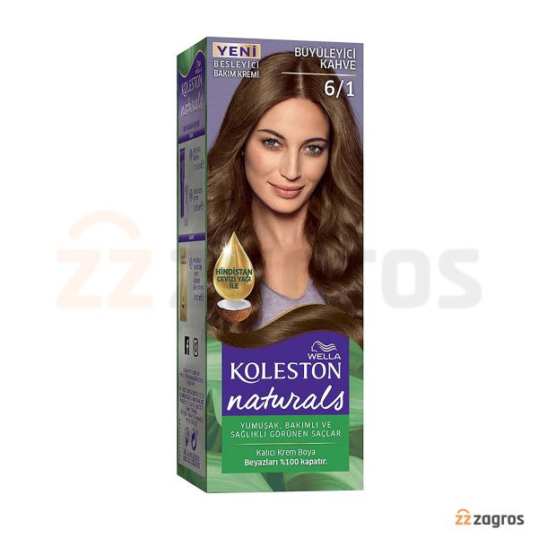 کیت رنگ مو ولا کلستون سری Naturals شماره 6.1 پایه رنگ قهوه ای