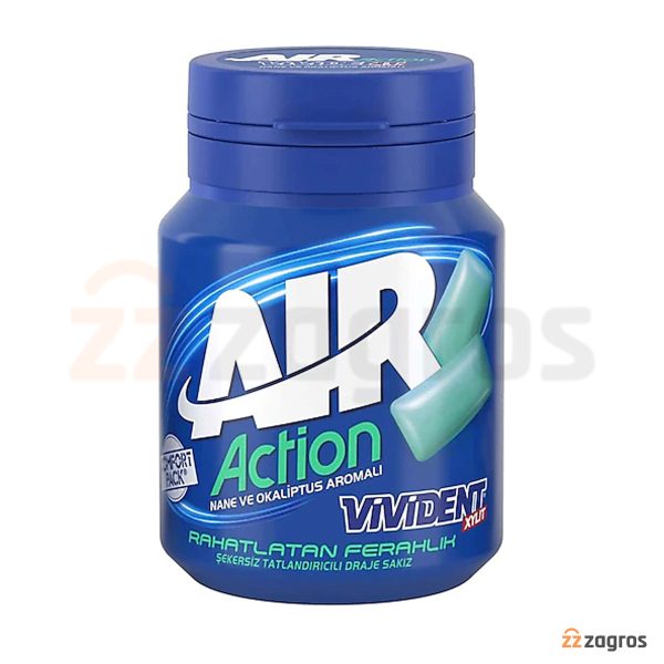 آدامس بدون شکر ویویدنت مدل Air Action با طعم نعناع و اکالیپتوس 67 گرم