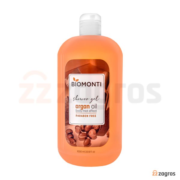 شامپو بدن بدون سولفات و پارابن بیومونتی Biomonti حاوی روغن آرگان 1000 میل