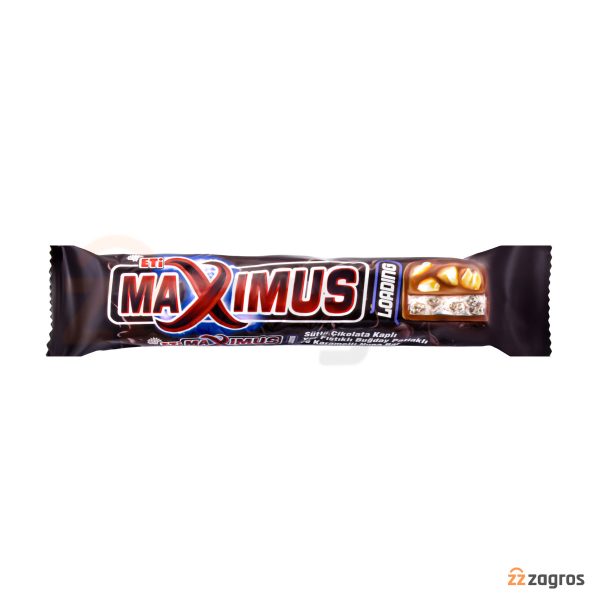 شکلات اتی مدل Maximus Loading Bar حاوی تکه‌ های بادام زمینی 50 گرم
