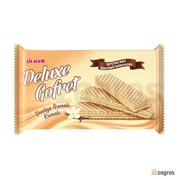 ویفر اولکر با کرم وانیلی مدل Deluxe وزن 220 گرم