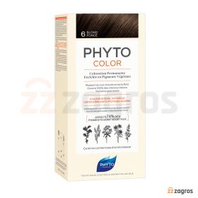 کیت رنگ مو بدون آمونیاک فیتو سری Color شماره 6 پایه رنگ بلوند تیره