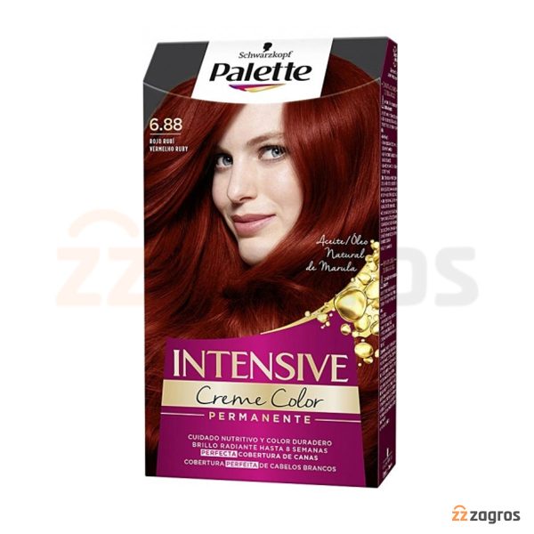 کیت رنگ مو قرمز یاقوتی پلت سری Intensive شماره 6.88
