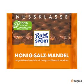 شکلات ریتر اسپرت Ritter Sport با مغز بادام عسلی نمکی 100 گرم