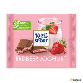 شکلات ریتر اسپرت Ritter Sport با مغز ماست و توت فرنگی 100 گرم