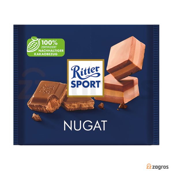 شکلات ریتر اسپرت Ritter Sport با مغز نوقا 100 گرم