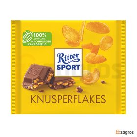 شکلات شیری ریتر اسپرت Ritter Sport با تکه های کورن فلکس 100 گرم