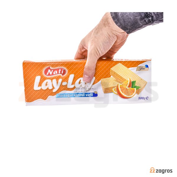 ویفر مدل Lay-Lay با کرم پرتقالی 500 گرم