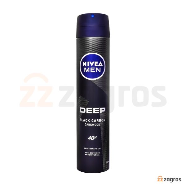 اسپری ضد تعریق مردانه نیوآ مدل Deep Black Carbon Darkwood حجم 200 میل