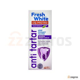 خمیر دندان ضد تارتار و ضد پلاک فرش وایت Fresh White وزن 90 گرم