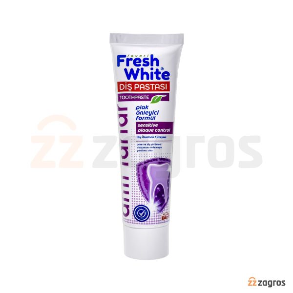 خمیر دندان ضد تارتار و ضد پلاک فرش وایت Fresh White وزن 90 گرم