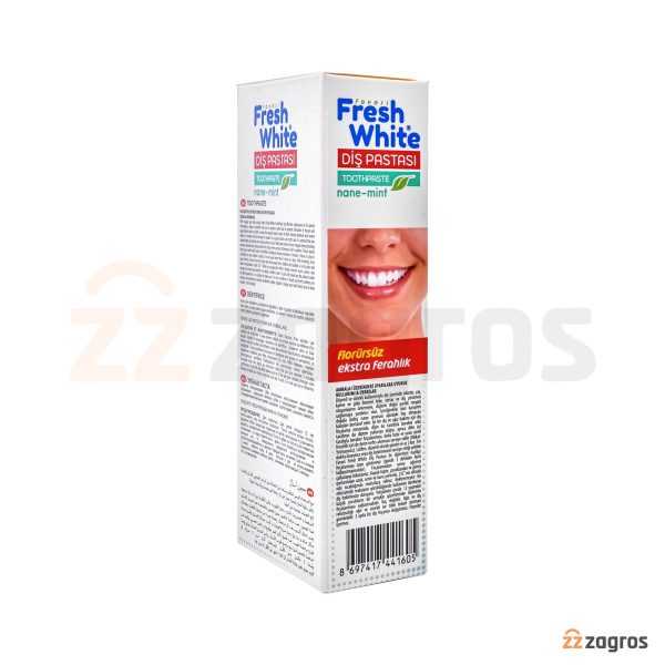 خمیر دندان فرش وایت Fresh White حاوی عصاره نعناع 90 گرم