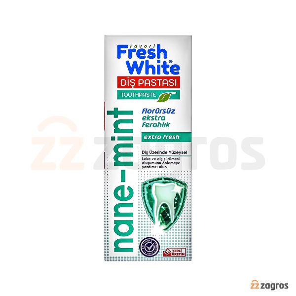 خمیر دندان فرش وایت Fresh White حاوی عصاره نعناع 90 گرم