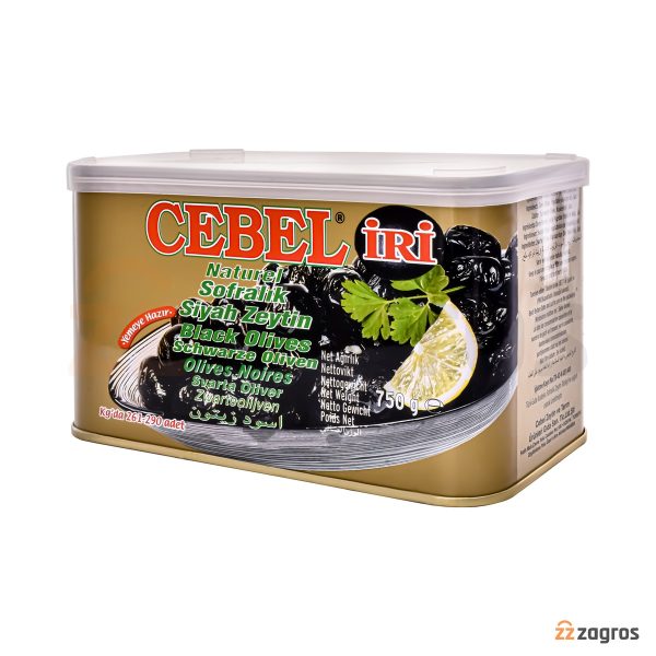 زیتون سیاه درشت جبل Cebel وزن 750 گرم