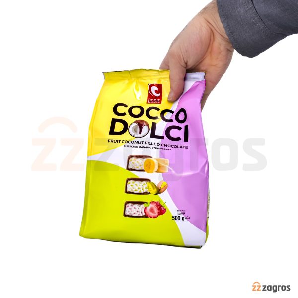 شکلات Oddie سری Cocco Dolci با مغز کرم نارگیل میوه ای 500 گرم