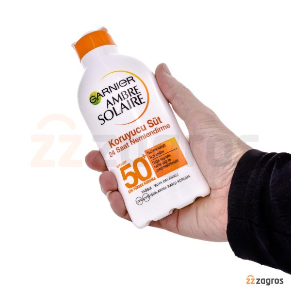 شیر ضد آفتاب و مرطوب کننده گارنیر +SPF50 مناسب پوست روشن و حساس به آفتاب 200 میل
