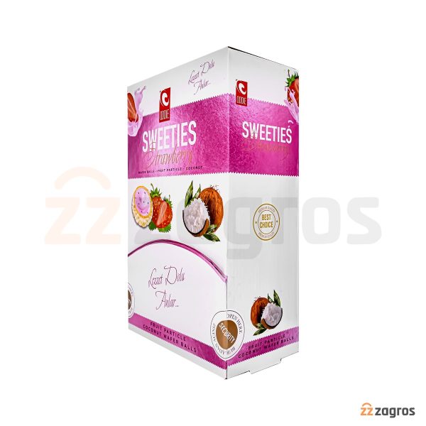 ویفر توپی نارگیلی Oddie سری Sweeties حاوی تکه‌ های توت فرنگی 500 گرم