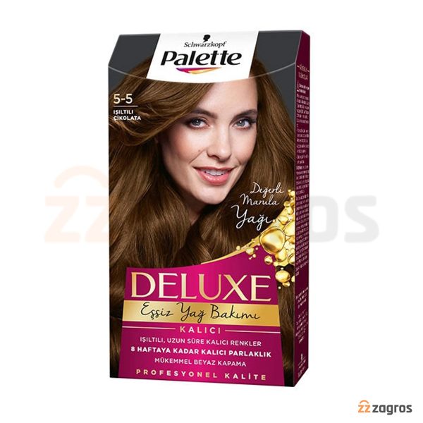 کیت رنگ مو شکلاتی براق پلت سری Deluxe شماره 5.5
