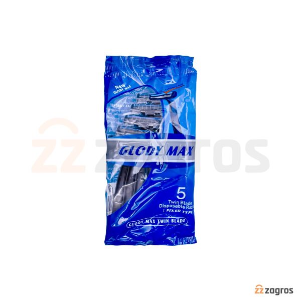 خودتراش مردانه 2 تیغ Glody Max مدل TS807N بسته 5 عددی