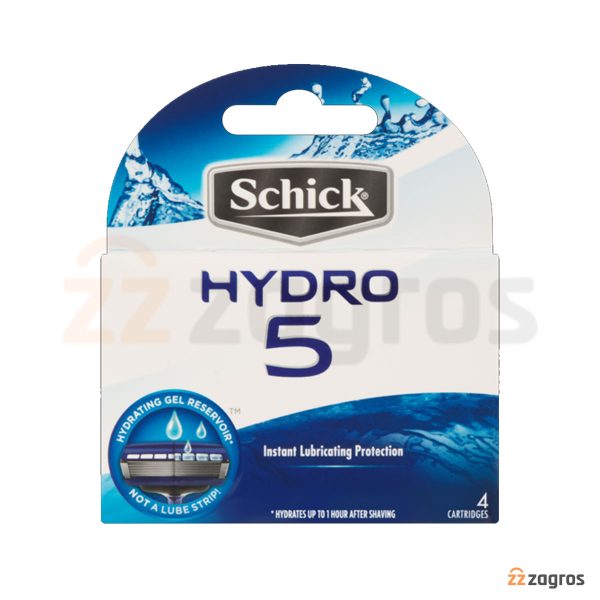 تیغ یدک اصلاح شیک مدل Hydro 5 بسته 4 عددی