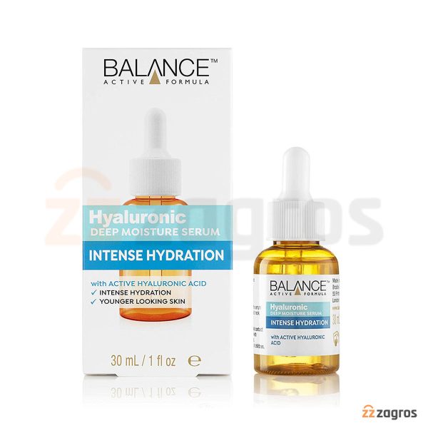 سرم مرطوب کننده بالانس مدل Intense Hydration حاوی هیالورونیک اسید 30 میل