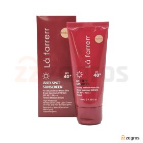 کرم ضد آفتاب و ضد لک لافارر +SPF40 رنگ متوسط مناسب پوست چرب و مستعد آکنه 40 میل