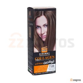 کیت رنگ مو شاه بلوطی متوسط نیترو کانادا سری Collagen شماره 7.23