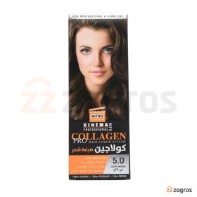 کیت رنگ مو قهوه ای روشن نیترو کانادا سری Collagen شماره 5.0