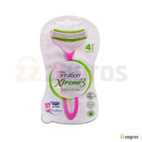 خودتراش زنانه 3 تیغه شیک مدل Xtreme3 Sensitive بسته 4 عددی خودتراش زنانه 3 تیغه شیک مدل Xtreme3 Sensitive بسته 4 عددی