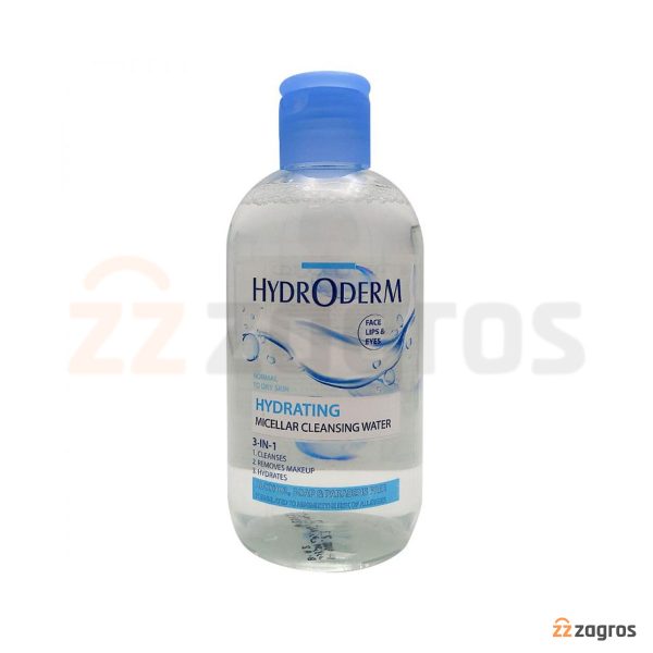 میسلار واتر آرایش پاک کن 3 در 1 هیدرودرم مدل Hydrating مناسب پوست معمولی تا خشک 250 میل