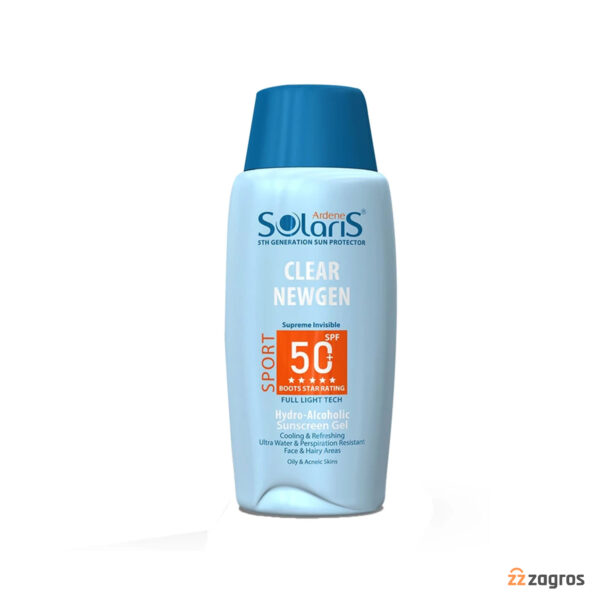 ژل ضد آفتاب اسپورت کلیر نیوژن آردن سولاریس Spf50 بی رنگ مناسب پوست چرب و مستعد آکنه 100 میل