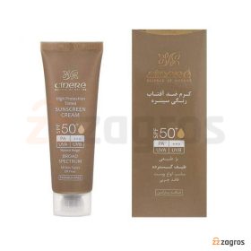 کرم ضد آفتاب فاقد چربی سینره SPF50 رنگ بژ طبیعی مناسب انواع پوست 50 میل