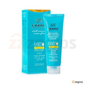 کرم ضد آفتاب فاقد چربی سینره SPF60+ رنگ بژ روشن مناسب پوست چرب 50 میل